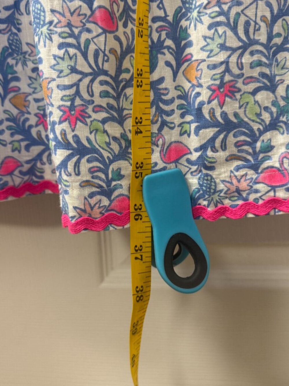 Vineyard Vines Flamingo Otomi Print Tiered Lined Dress w pockets size Medium EUC - Picture 4 of 13